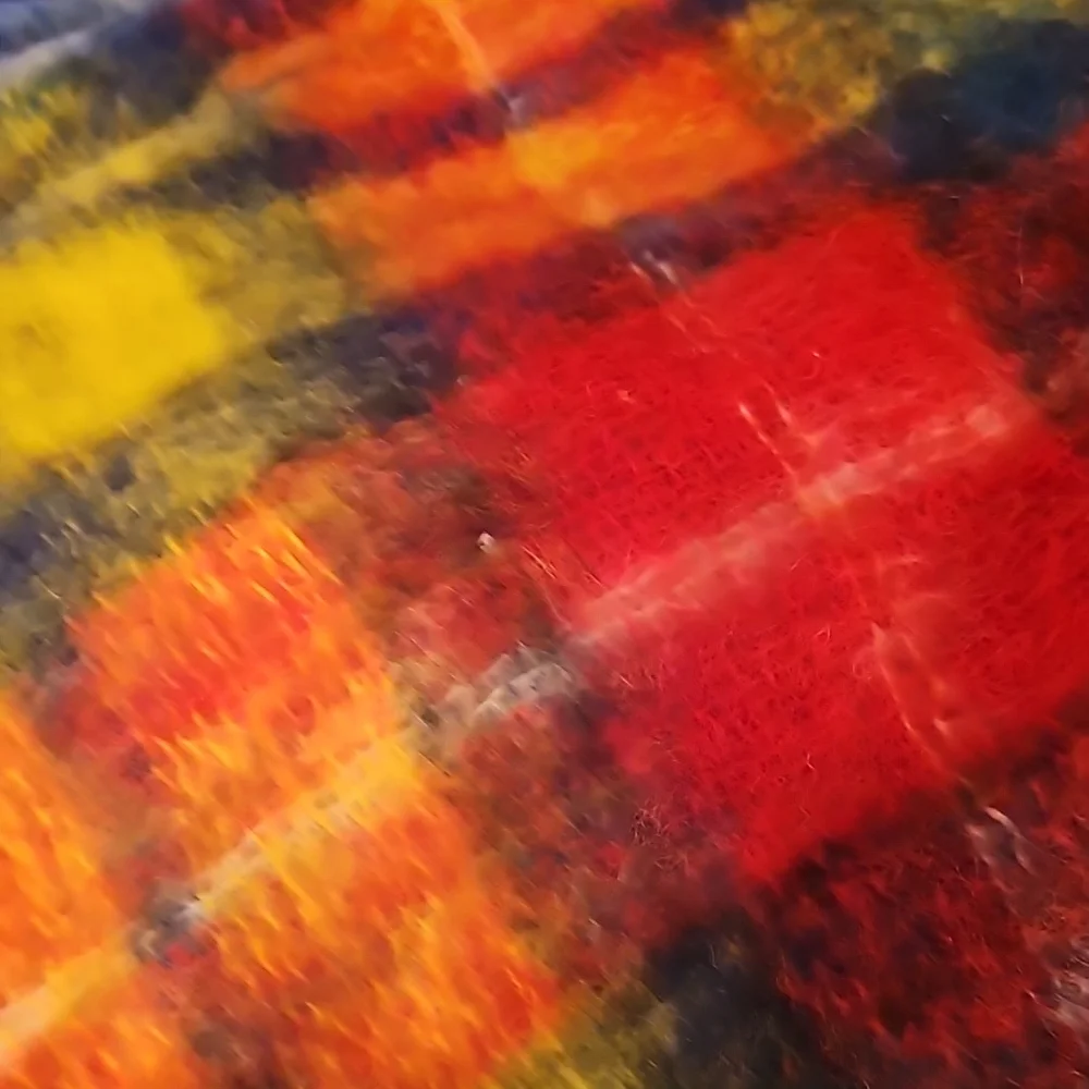 THE SCOTCH HOUSE Vintage Tartan Plaid blanket mohair/wool